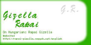 gizella rapai business card